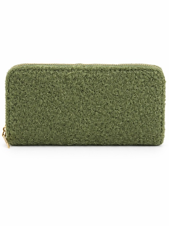 Handbags - Faux Fur Green Sherpa Wallet!